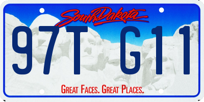 SD license plate 97TG11