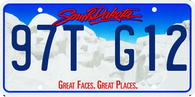 SD license plate 97TG12
