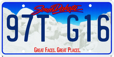 SD license plate 97TG16