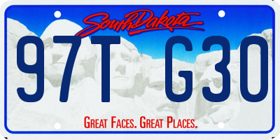 SD license plate 97TG30