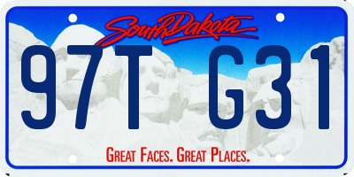 SD license plate 97TG31