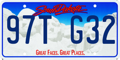 SD license plate 97TG32