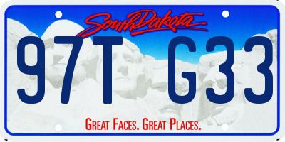 SD license plate 97TG33