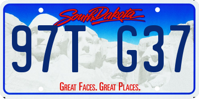 SD license plate 97TG37