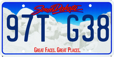 SD license plate 97TG38