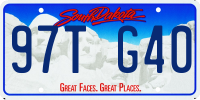 SD license plate 97TG40