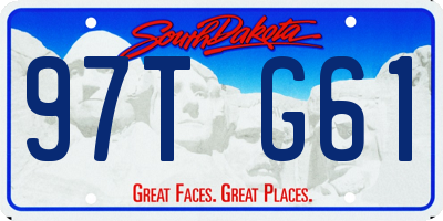 SD license plate 97TG61