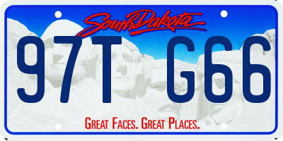SD license plate 97TG66
