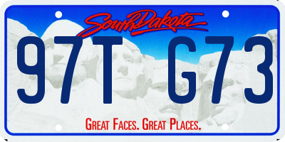 SD license plate 97TG73