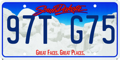 SD license plate 97TG75