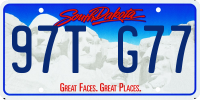 SD license plate 97TG77