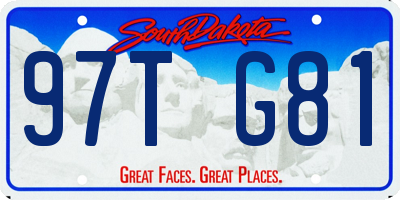SD license plate 97TG81