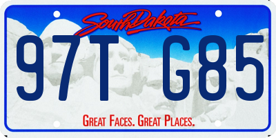 SD license plate 97TG85