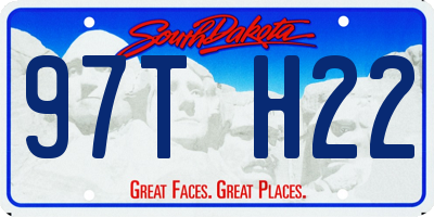 SD license plate 97TH22