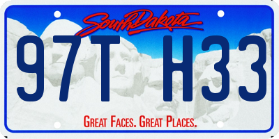 SD license plate 97TH33