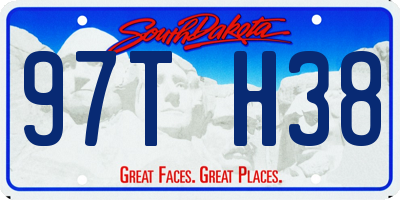 SD license plate 97TH38