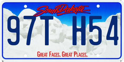 SD license plate 97TH54