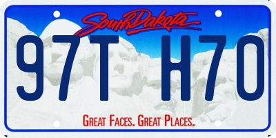 SD license plate 97TH70