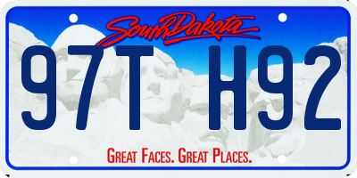SD license plate 97TH92