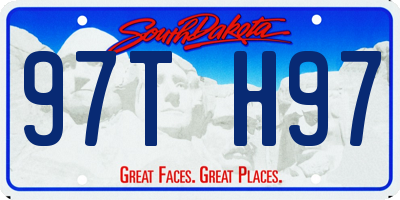 SD license plate 97TH97