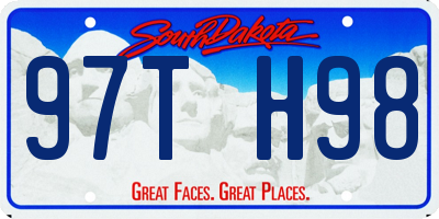 SD license plate 97TH98
