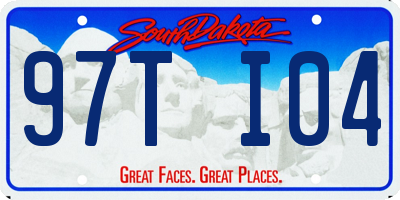 SD license plate 97TI04