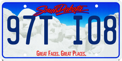 SD license plate 97TI08