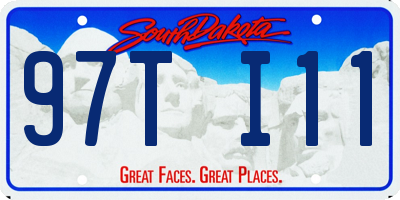 SD license plate 97TI11