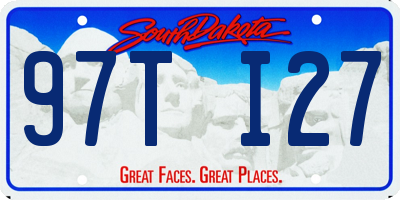 SD license plate 97TI27