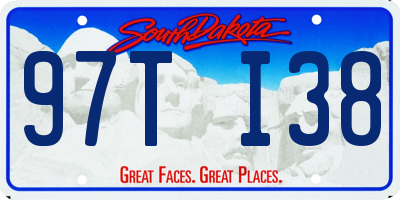 SD license plate 97TI38