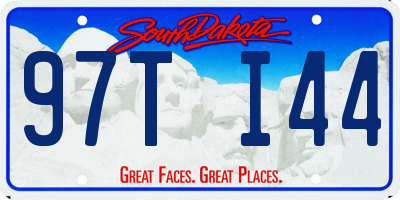 SD license plate 97TI44