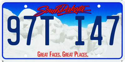 SD license plate 97TI47