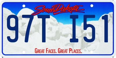 SD license plate 97TI51