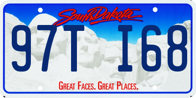 SD license plate 97TI68