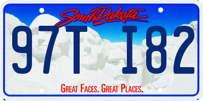 SD license plate 97TI82