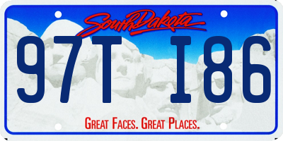 SD license plate 97TI86