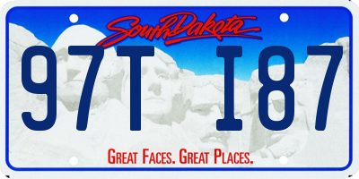 SD license plate 97TI87