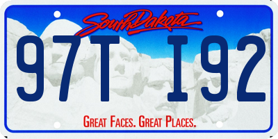 SD license plate 97TI92