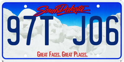 SD license plate 97TJ06