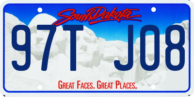 SD license plate 97TJ08