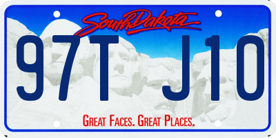 SD license plate 97TJ10