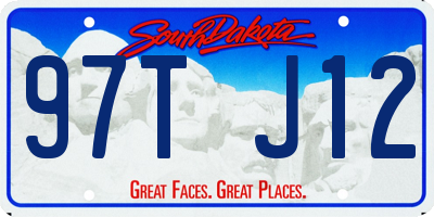 SD license plate 97TJ12