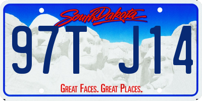 SD license plate 97TJ14
