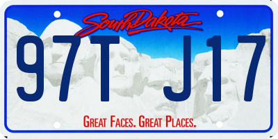SD license plate 97TJ17