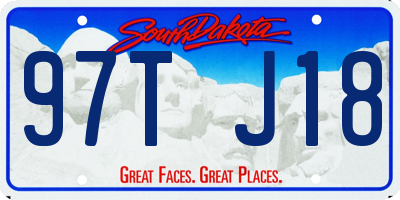 SD license plate 97TJ18