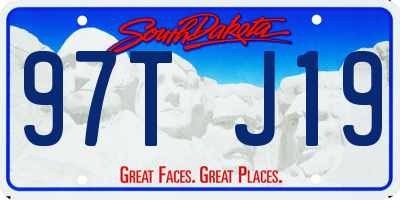 SD license plate 97TJ19
