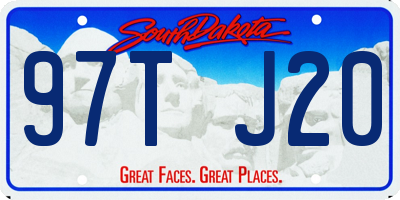 SD license plate 97TJ20