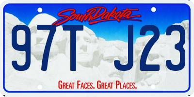 SD license plate 97TJ23