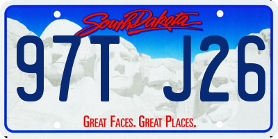 SD license plate 97TJ26