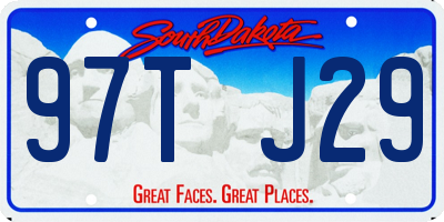 SD license plate 97TJ29